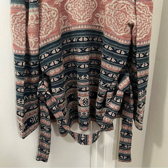Lauren Ralph Lauren Aztec Southwest Print Style Belted Cardigan - Picture 11 of 16